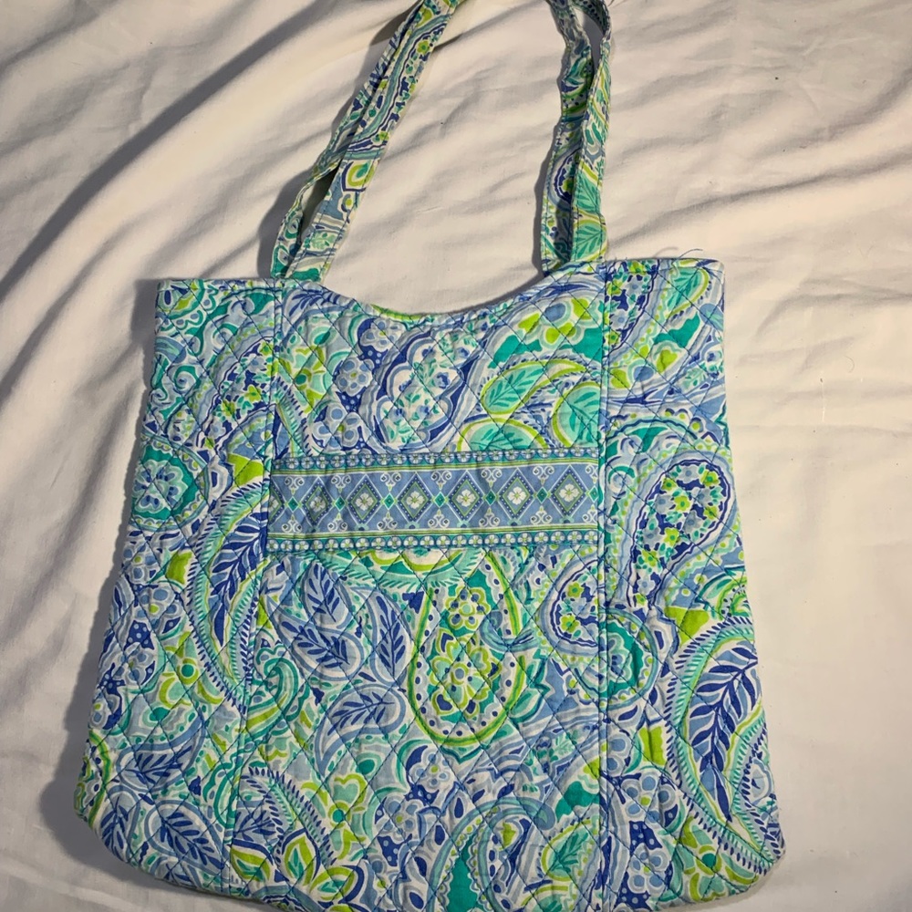 Paisley GreenBlue Cotton Purse/Magnetic Closure